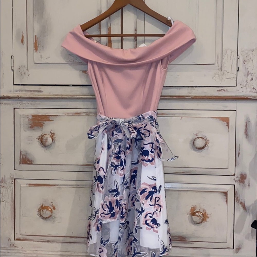 Juniors Special Occasion Dress Off The Shoulder